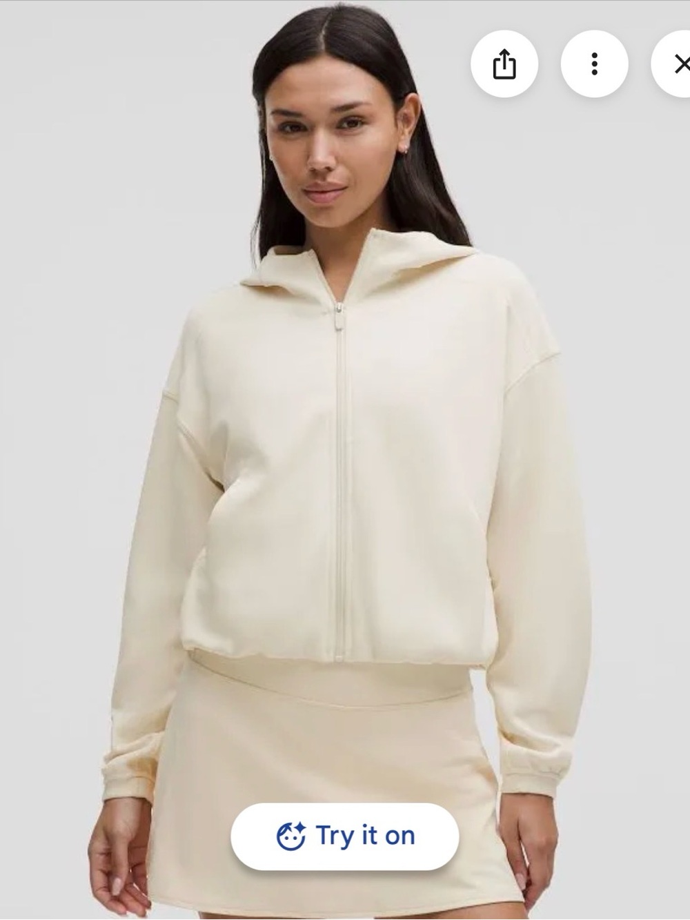 Lululemon Softstream Full Zip Hoodie with Bubble Hem